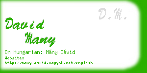 david many business card